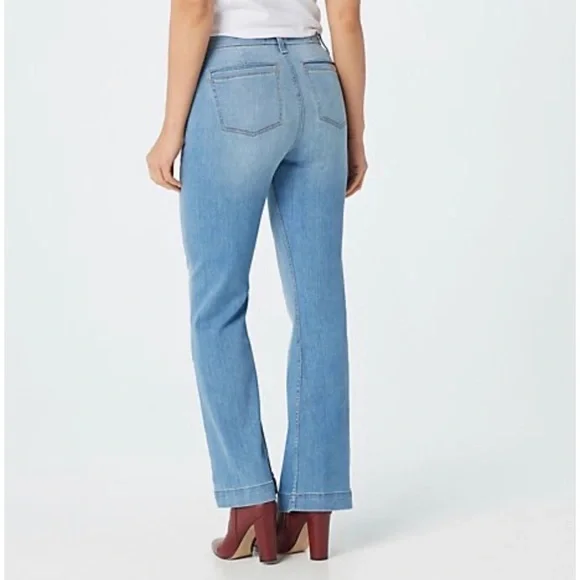 Jen7 by 7 for All Mankind La Quinta Tailorless High-Rise Flared Trouser Jeans - Picture 2 of 13